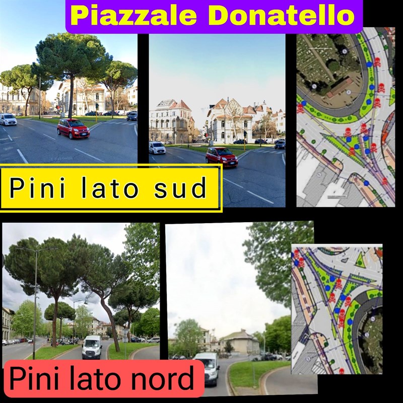 La piazza tra presente e futuro, lato nord e lato sud