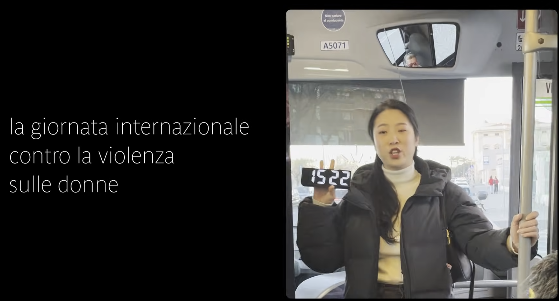 Bus e attrici a bordo: AT sensibilizza sulla violenza contro le donne