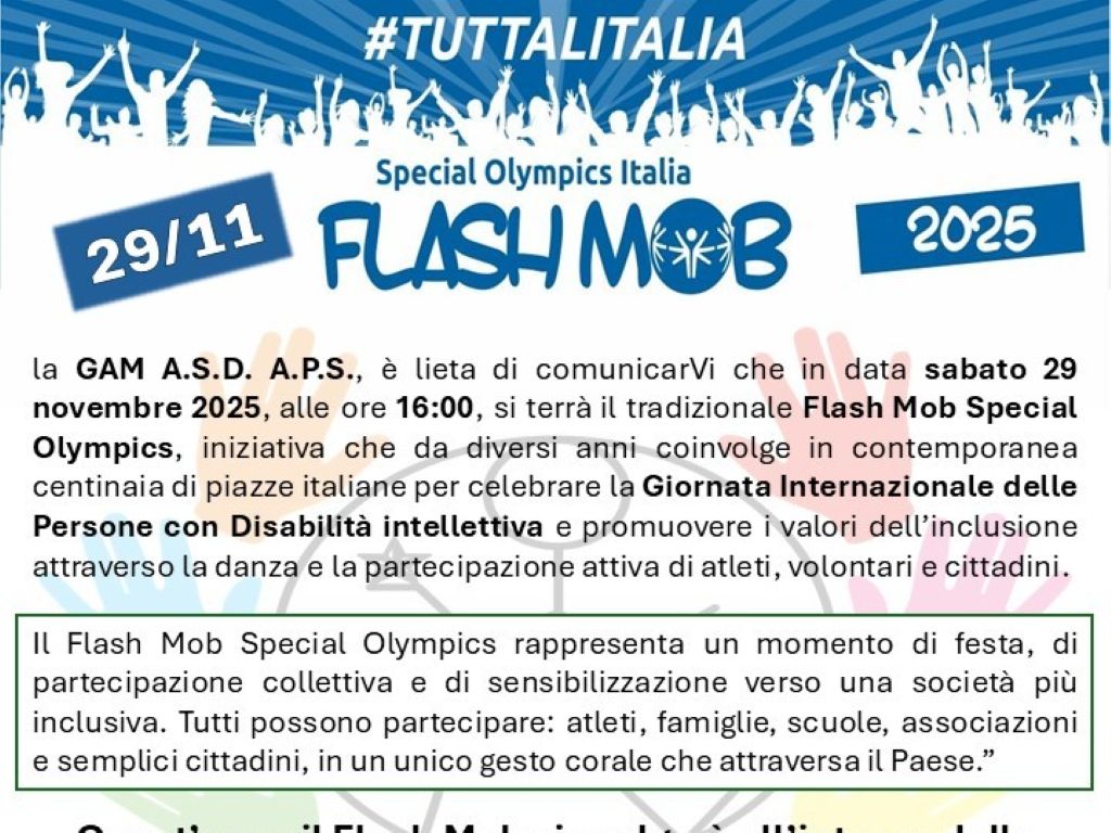 Flash Mob Special Olympics: Danza e Inclusione a San Miniato