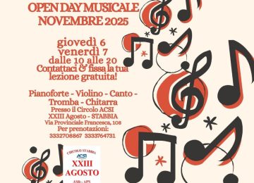 Giornata di Musica al Circolo XXIII Agosto di Stabbia: Lezioni Gratuite con il Maestro Alessio Cioni