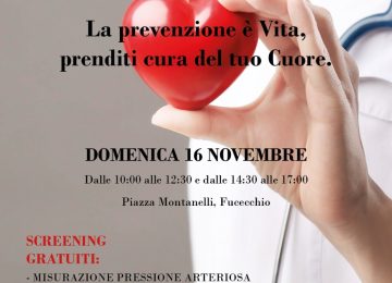 Giornata di prevenzione cardiovascolare: screening gratuiti a Fucecchio