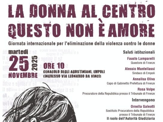 Giornata per l'eliminazione della violenza contro le donne: tavola rotonda al Cenacolo degli Agostiniani di Empoli.