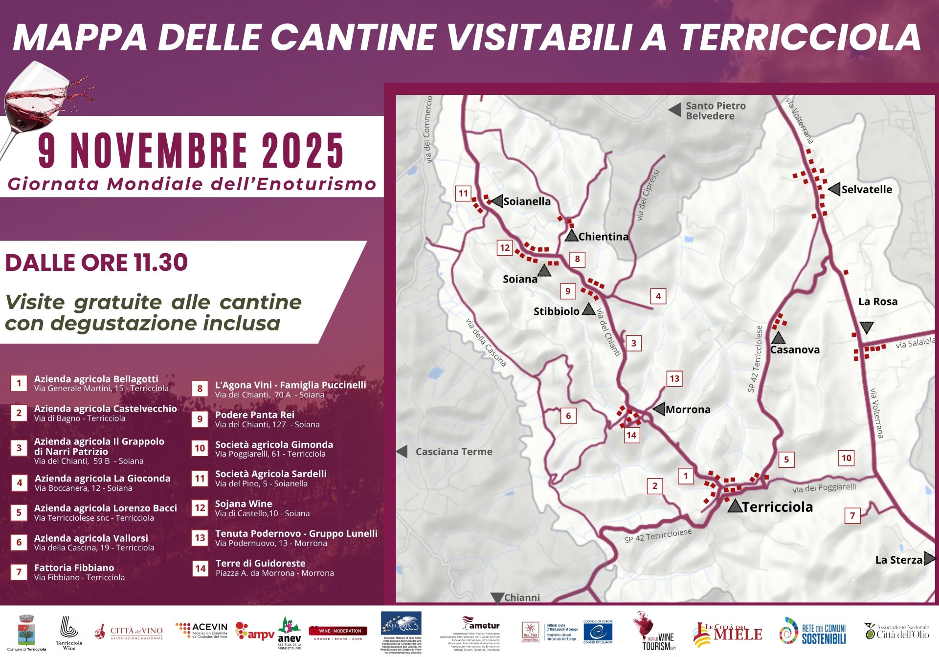 Terricciola, città del vino: visite gratuite e degustazioni in cantina