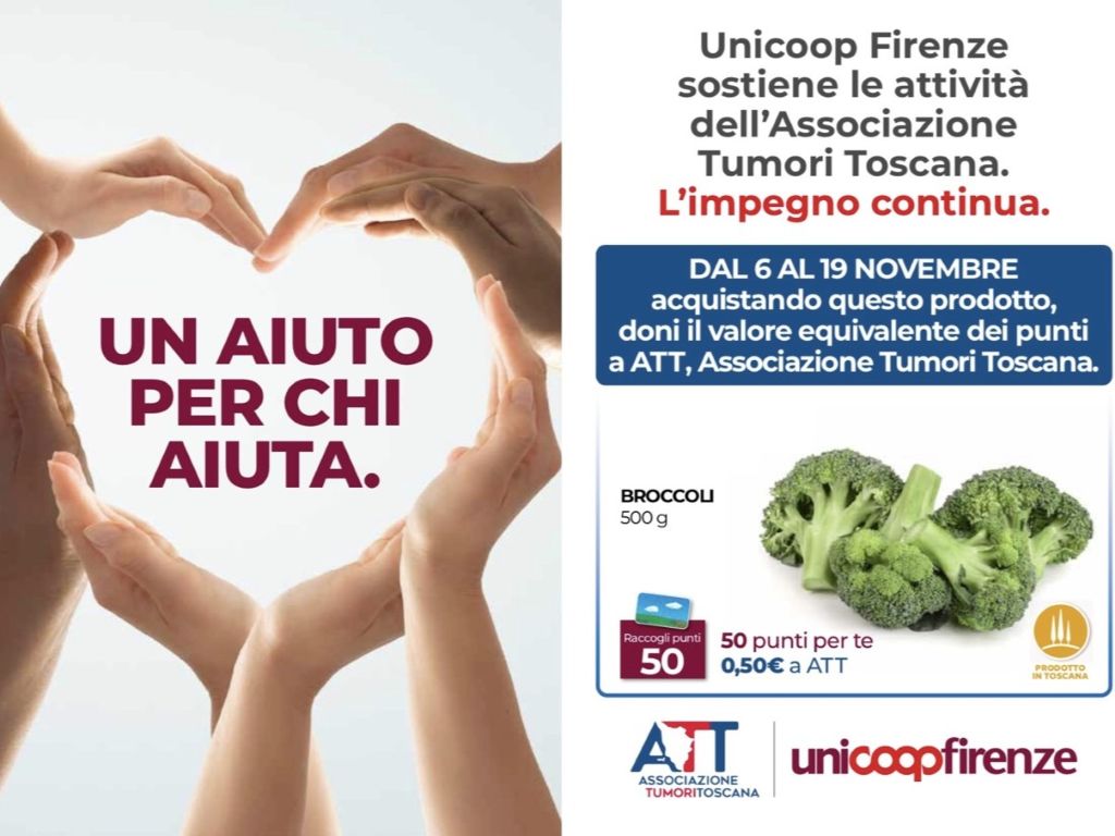 Unicoop Firenze supporta l’Associazione Tumori Toscana