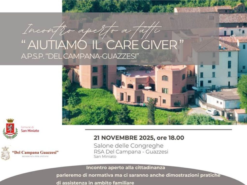 Supportiamo i caregiver: incontro aperto alla comunità presso l'RSA Del Campana-Guazzesi