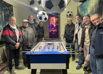 A Castelfiorentino, un presepe si illumina quando si gioca a biliardino