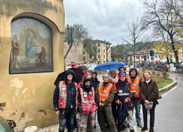 Amici di Firenze e Fondazione Angeli del Bello uniti per la manutenzione del tabernacolo di piazza Tasso