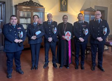 Auguri di Natale all'Arcivescovado per le Polizie Locali di Mugello e Empolese Valdelsa