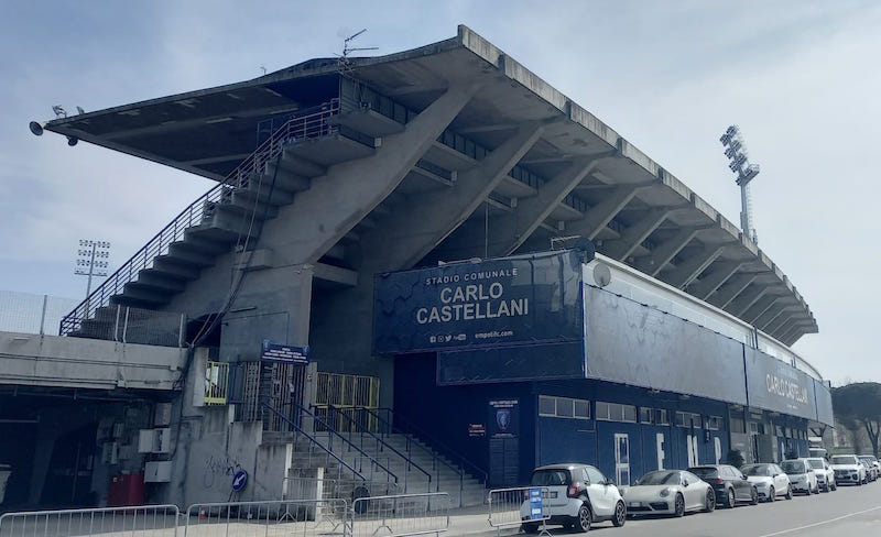 Empoli-Palermo allo stadio Castellani: modifiche alla viabilità