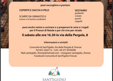 Firenze si unisce alla solidarietà: i Pranzi di Natale di Sant’Egidio
