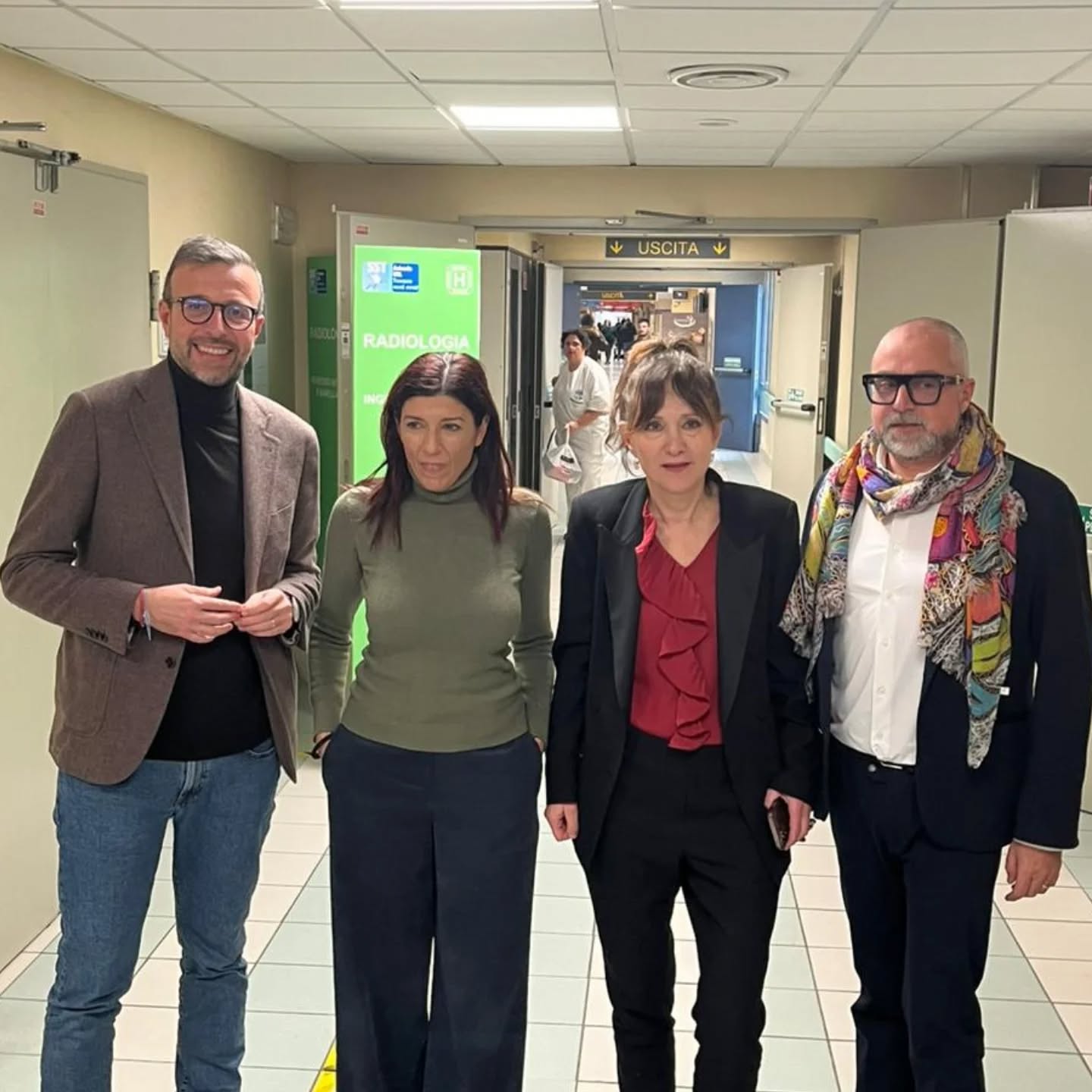 Mazzeo, Monni e Franconi in visita all'ospedale di Pontedera