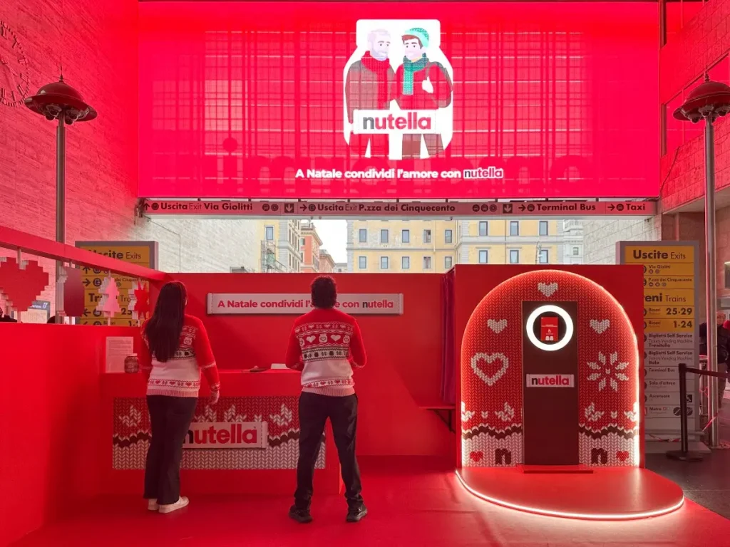 Nutella: un’installazione a Roma Termini celebra il valore della convivialità con le persone care