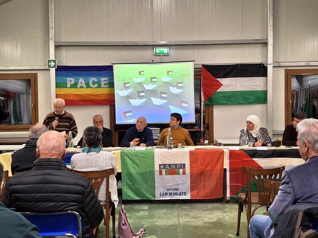 Oltre 160 partecipanti all'incontro dell'ANPI San Miniato sulla Palestina e la Flottiglia