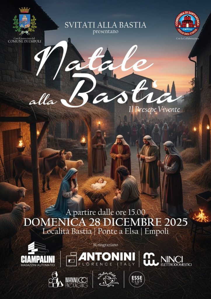 Presepe Vivente di Natale alla Bastia: tanti figuranti e due cori per l'evento di Ponte a Elsa