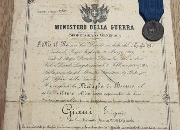 "Un Legame tra Generazioni": Giani condivide il riconoscimento militare del nonno omonimo.