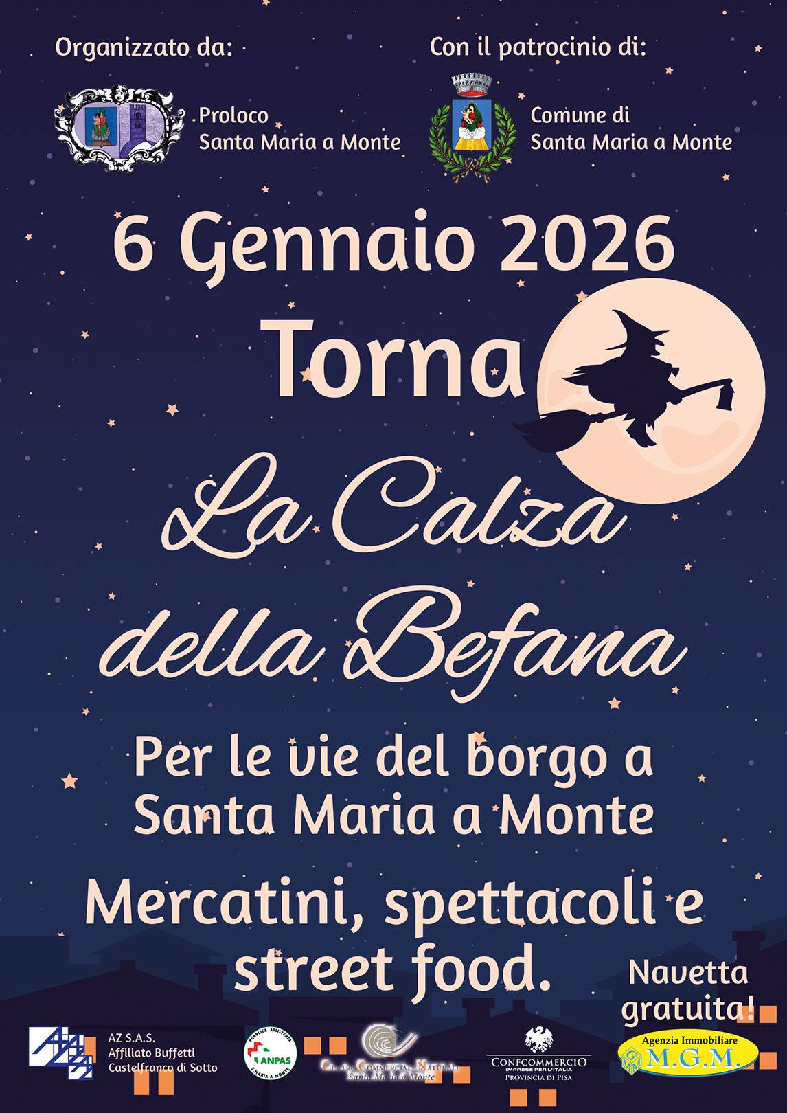 Befana: torna a Santa Maria a Monte 'La Calza più lunga del mondo'