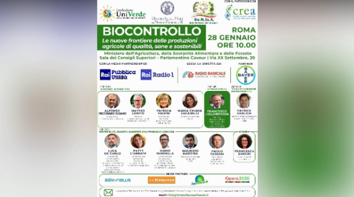 Biocontrollo e Nuove Frontiere dell'Agricoltura: Convegno a Roma il 28 Gennaio