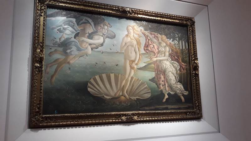 Flashmob pro Palestina agli Uffizi: striscioni e bandiere nella sala del Botticelli