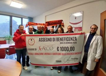 Il Roma Club Versilia offre 1000 euro alla Fondazione ARCO del Santa Chiara di Pisa