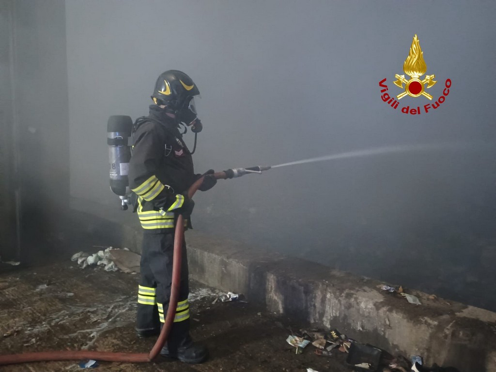 Incendio nell'impianto di smaltimento di Grosseto