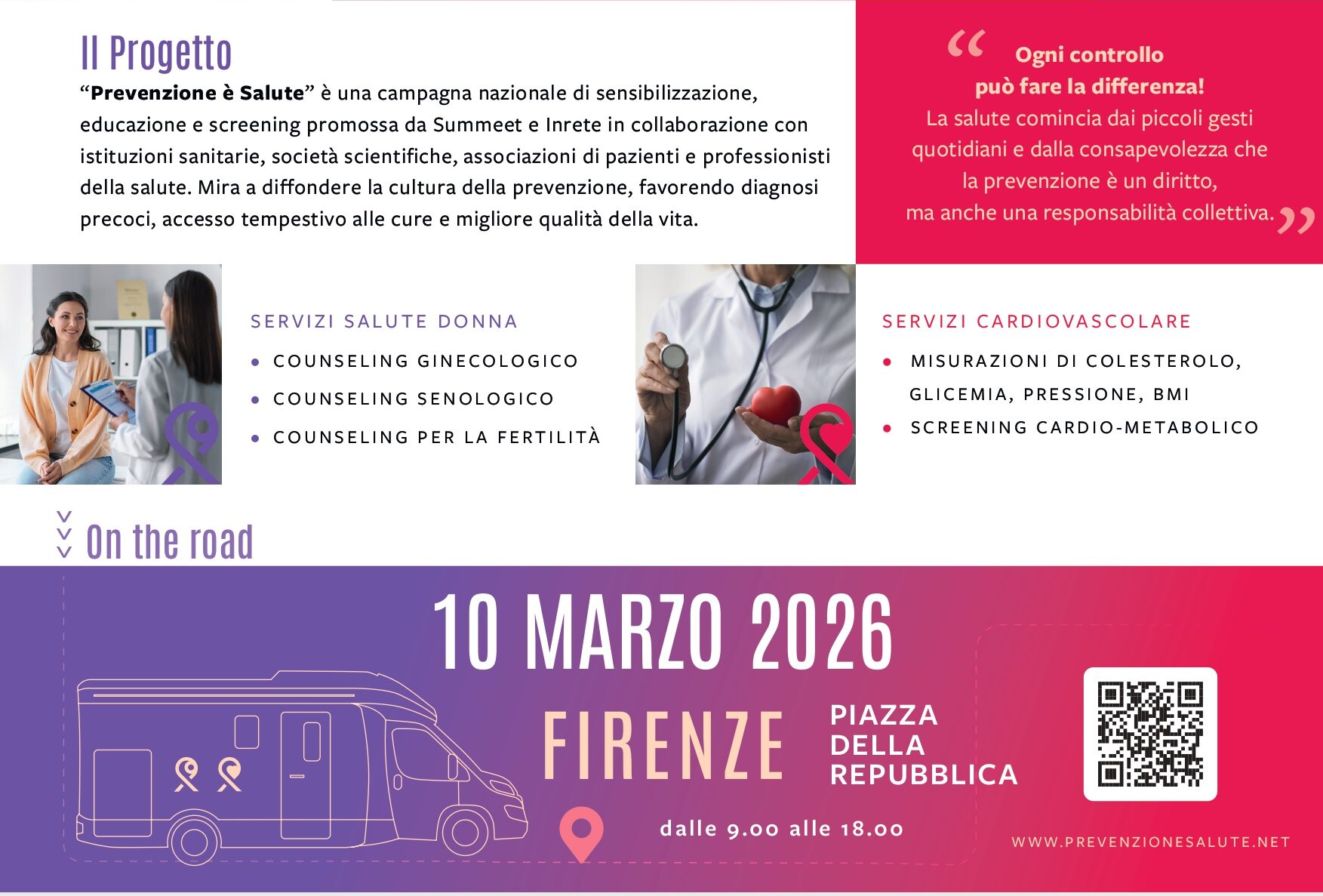 Firenze accoglie la campagna nazionale "Prevenzione è salute"