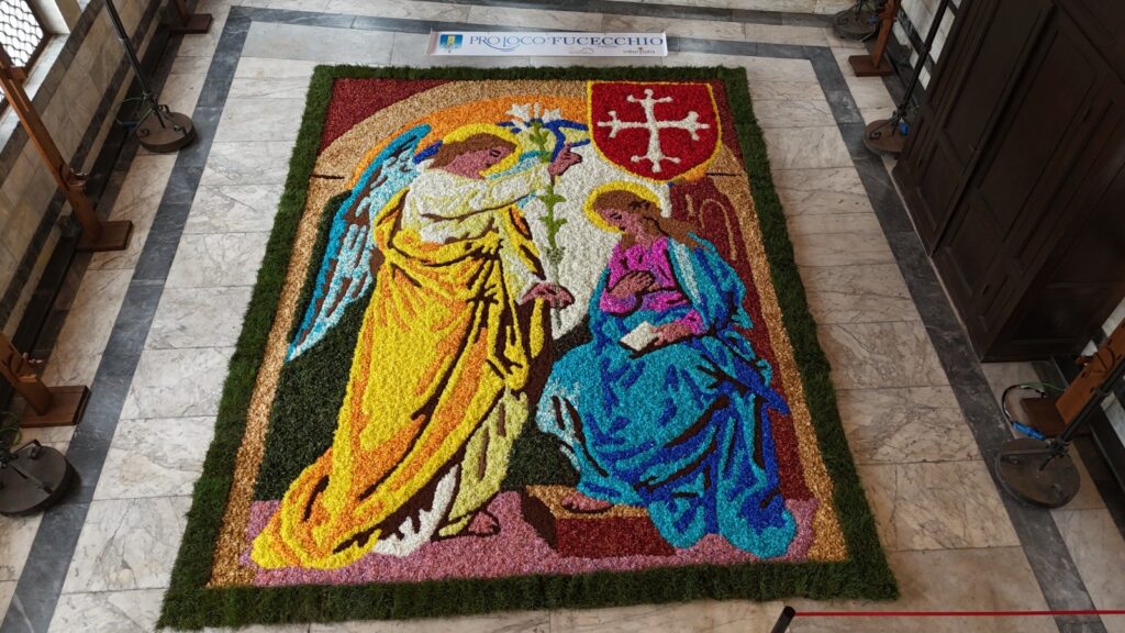 Infiorata dell'Annunciazione alla Chiesa della Spina per il Capodanno Pisano
