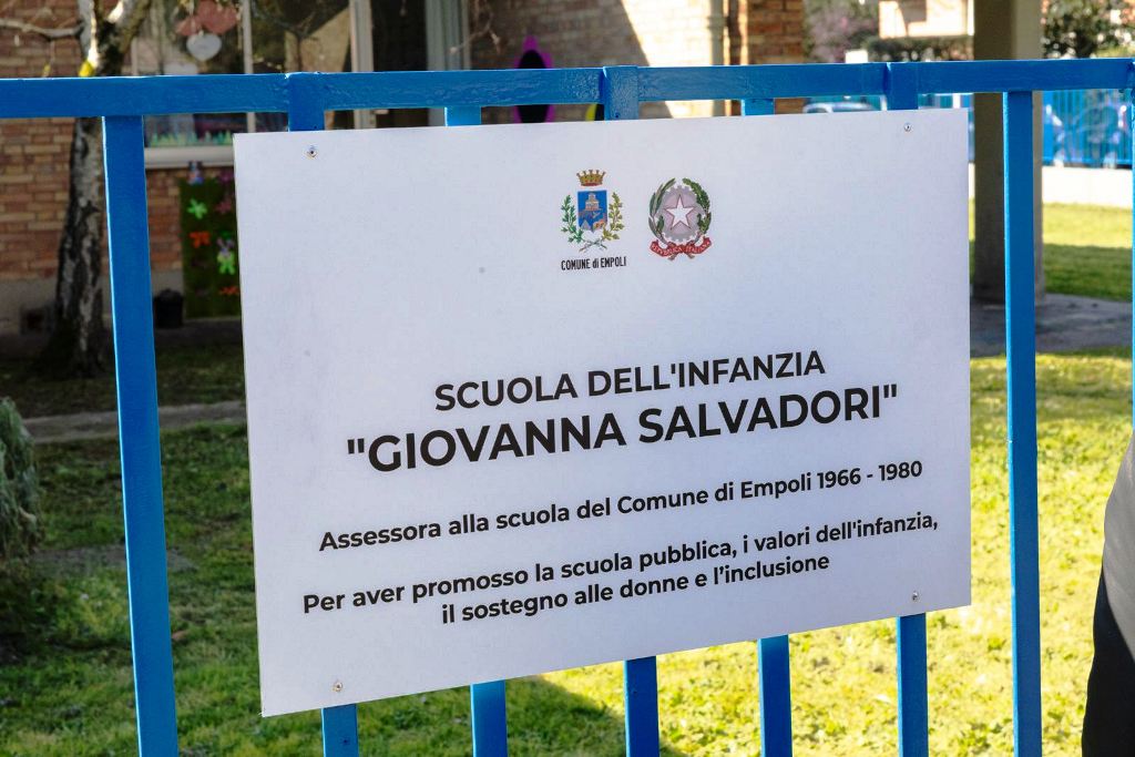 Intitolazione della scuola a Giovanna Salvadori, Sinistra Italiana Empoli: "Siamo molto orgogliosi"