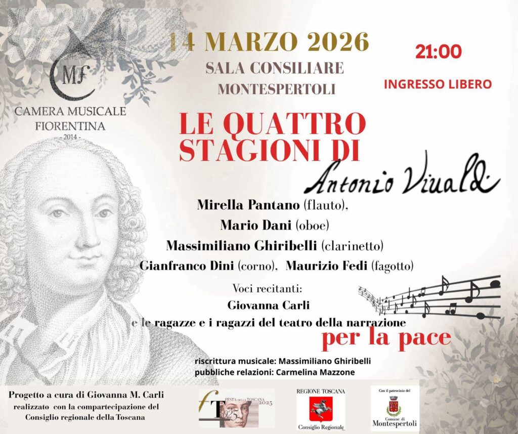 Montespertoli: 'Le Quattro Stagioni di Vivaldi per la Pace' in occasione della Festa della Toscana