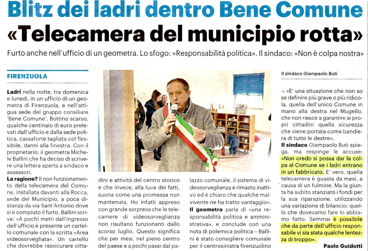 Replica a Buti: La responsabilità politica non equivale a colpa.