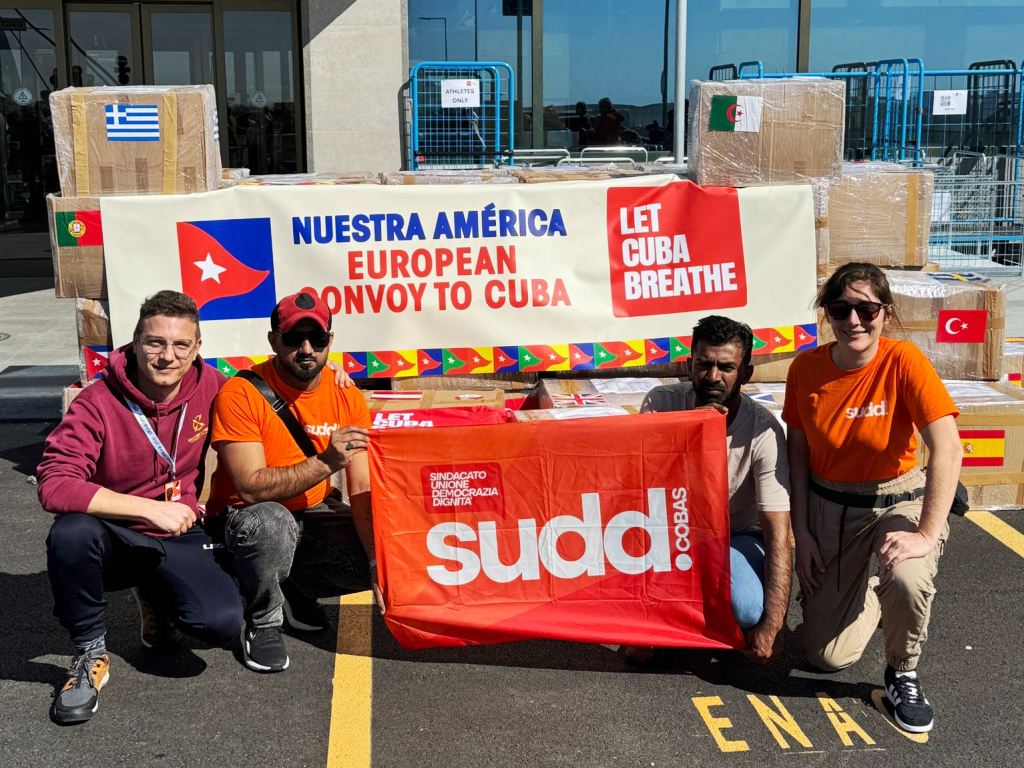 Sudd Cobas in partenza per Cuba con il convoglio internazionale: raccolti 22 kg di medicinali