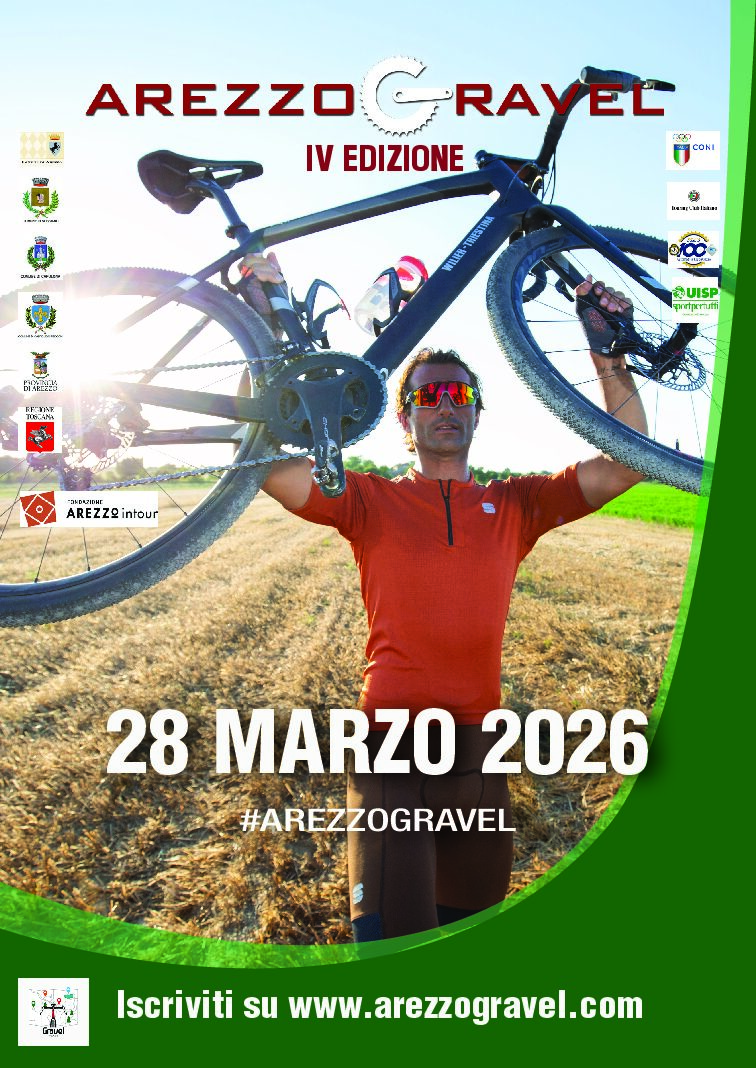 IV Edizione Arezzo Gravel – Sabato 28 Marzo 2026 

Ecco alcune alternative:

1. Quarta Edizione Arezzo Gravel – 28 Marzo 2026
2. Arezzo Gravel: IV Edizione – Sabato 28 Marzo 2026
3. IV Edizione del Gravel di Arezzo – 28 Marzo 2026
4. Arezzo Gravel 2026: Quarta Edizione – Sabato 28 Marzo