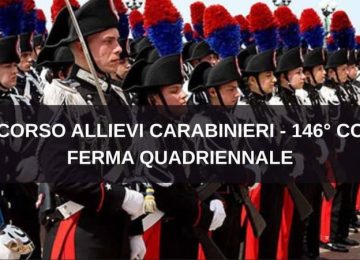 Concorso per il reclutamento di 3.081 allievi carabinieri: modalità di svolgimento della prova scritta