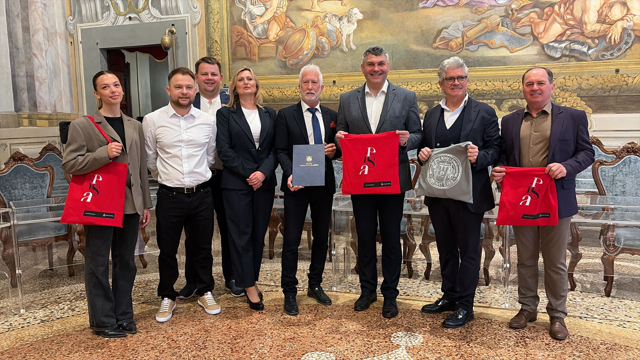 Delegazione polacca di Ząbkowice Śląskie ospitata a Palazzo Gambacorti