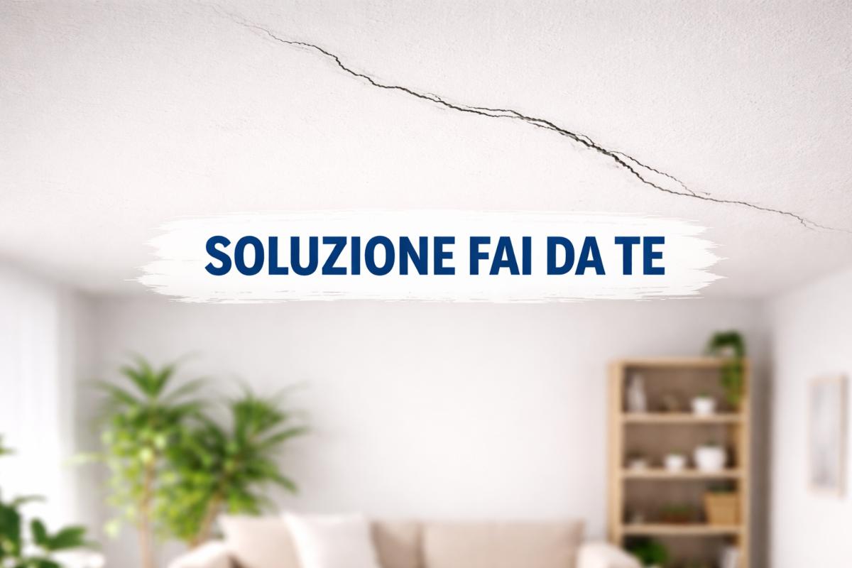 Fai scomparire la crepa nel soffitto senza lavori complessi: la tecnica fai da te