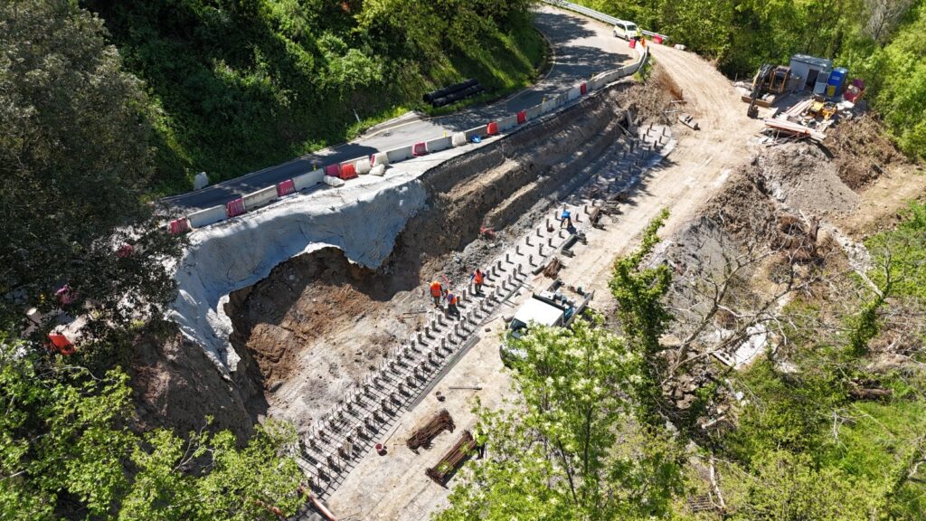 Frana di Serrazzano: continuano i lavori della Provincia da 1,5 milioni di euro.