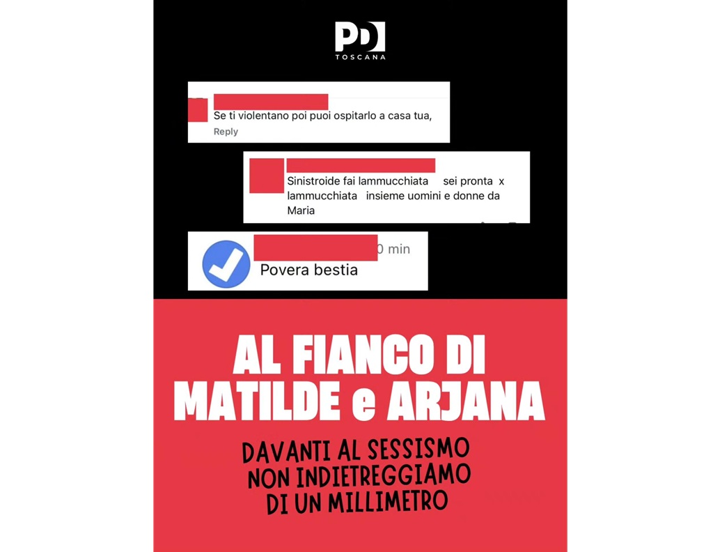 Insulti sessisti sui social contro due candidate del Partito Democratico a Prato