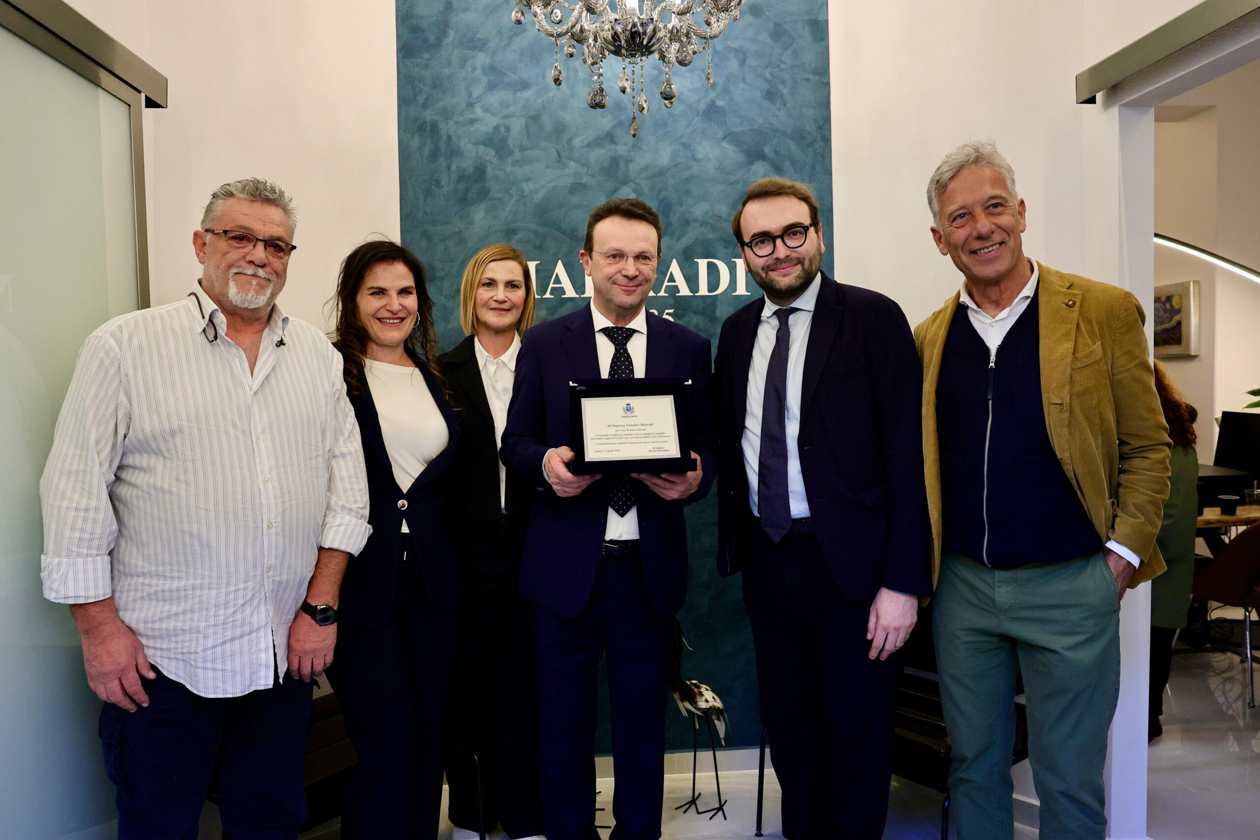 L'Impresa Funebre Marradi celebra oltre 90 anni: una targa commemorativa dal Comune di Empoli