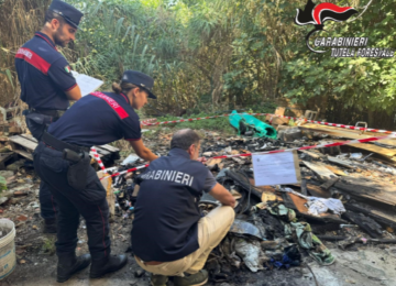 Piombino: denunciato un 50enne per incenerimento di rifiuti e scarti animali sul proprio terreno.