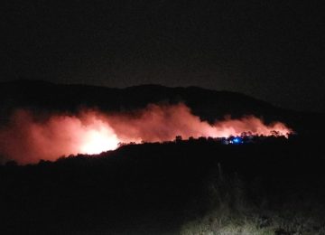 Incendio boschivo sul Monte Giogo a Villore