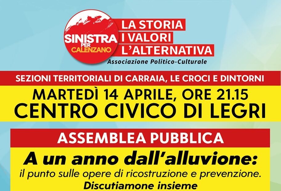 Un'assemblea pubblica a Legri sulle opere post-alluvione