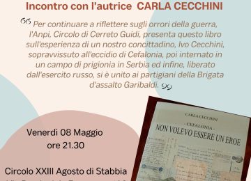 A Stabbia si presenta "Non volevo essere un eroe", dedicato a Ivo Cecchini.