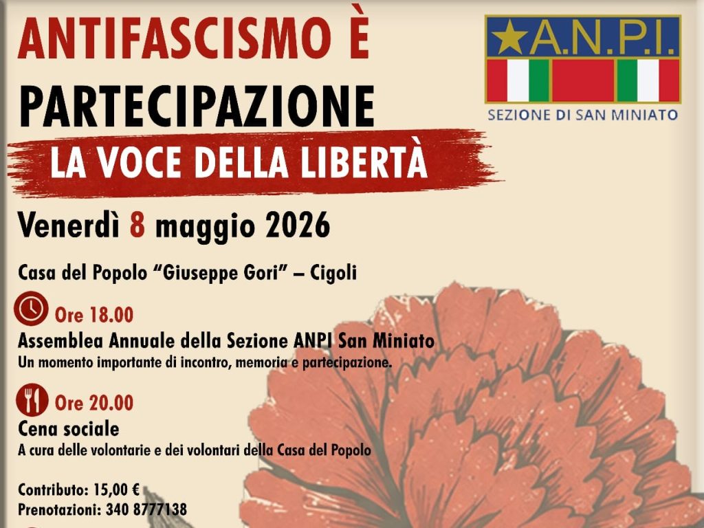 ANPI San Miniato: Convocata l'Assemblea Annuale