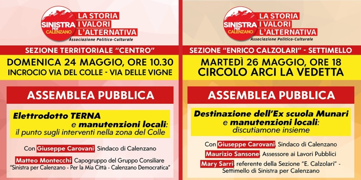 Calenzano: Nuovi Incontri Pubblici di Sinistra per Calenzano