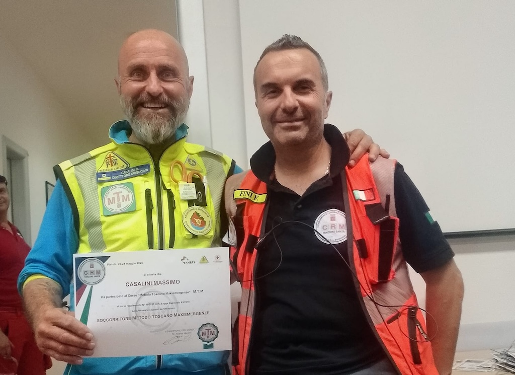 Certificazione Rilevante per Massimo Casalini della Misericordia di Gambassi