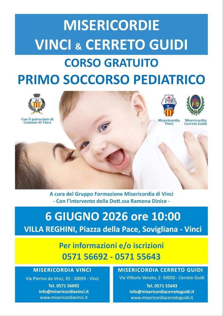 Corso Gratuito di Primo Soccorso per Bambini a Vinci