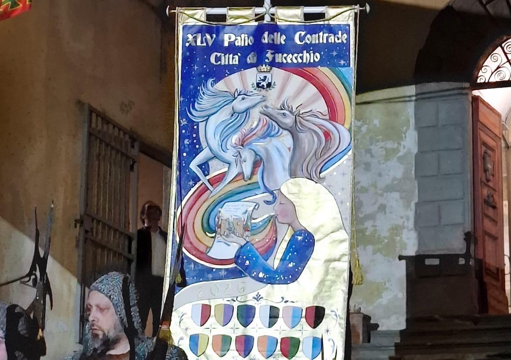 Fucecchio in attesa del Palio: svelato il Cencio dipinto da Sara Aringhieri
