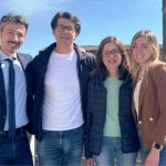 Giovanni Muciaccia a Vinci per realizzare un video su Leonardo