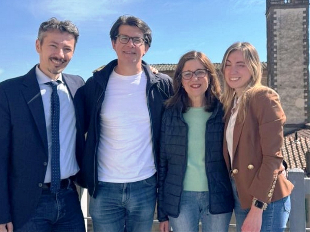 Giovanni Muciaccia a Vinci per realizzare un video su Leonardo