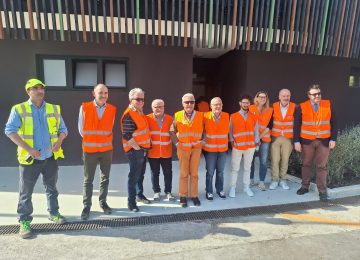 I sindaci dell'Unione dei Comuni in visita a Casa Sartori: prima la giunta, poi il tour.