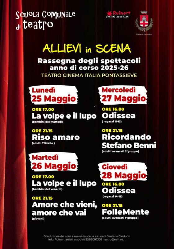 Pontassieve: parte la rassegna “Allievi in Scena” 2026